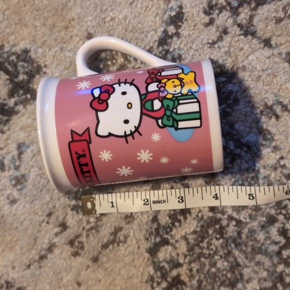 10 oz Pink and White Hello Kitty Holiday Christmas Mug - Picture 6 of 6